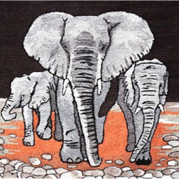 Karakulia wall hanging with geometric patterns