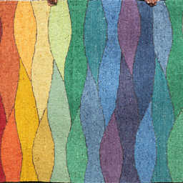 Handwoven Karakul wool rug in earthy tones