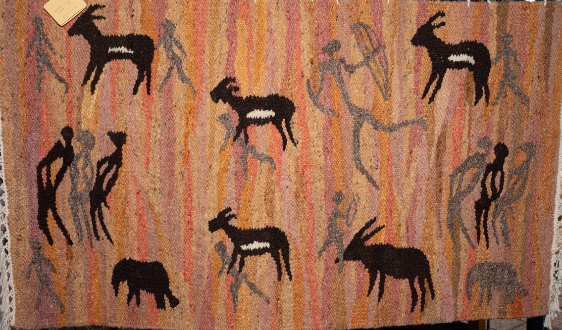 Hand-woven carpet detail