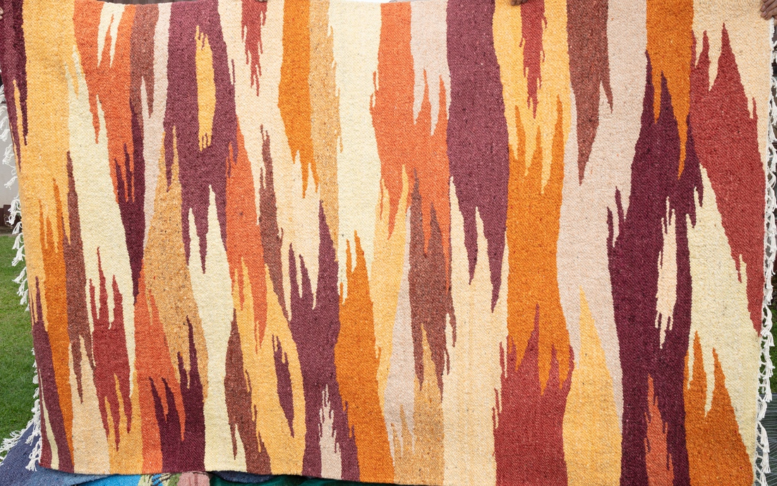 Luxurious Karakul wool rug with rich earth tones